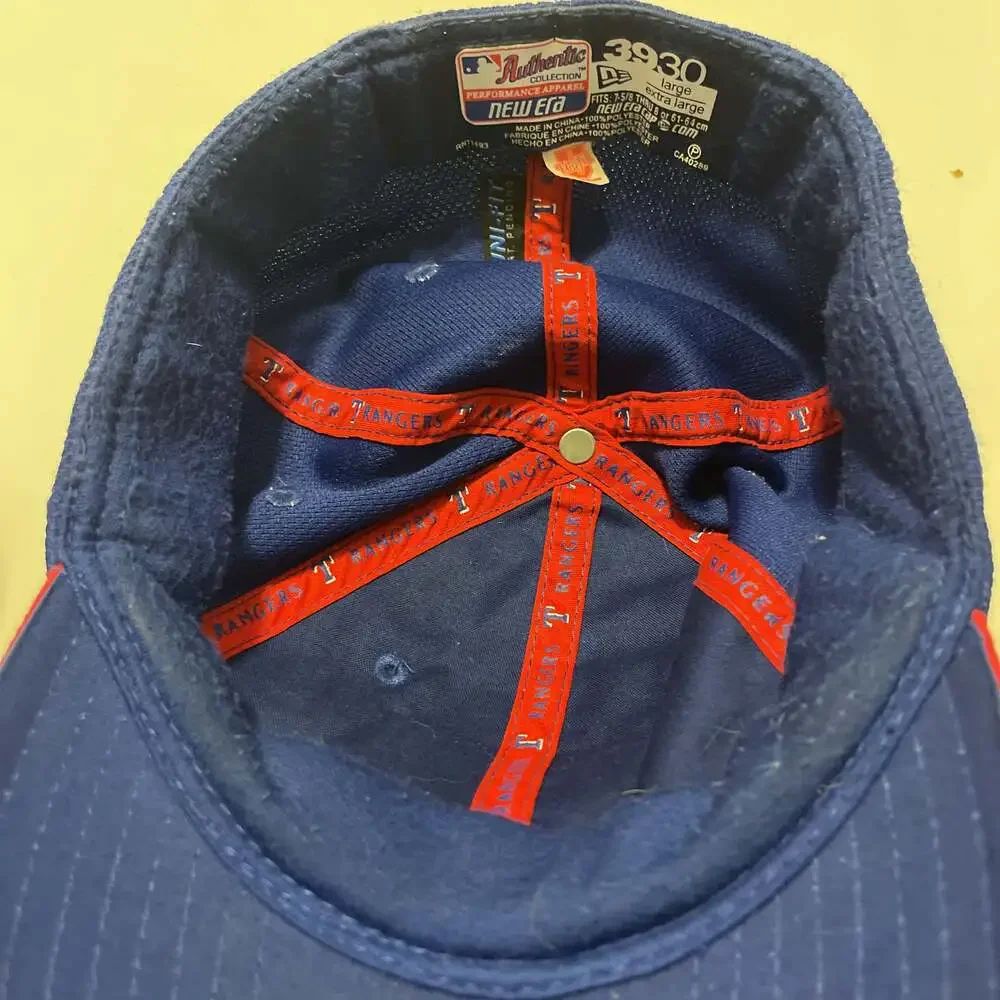 Texas Rangers MLB Baseball Cap Blue Fitted Hat Embroidered Logo